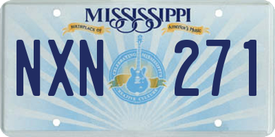 MS license plate NXN271