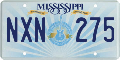 MS license plate NXN275