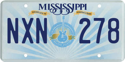 MS license plate NXN278