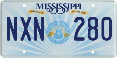 MS license plate NXN280