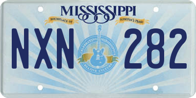 MS license plate NXN282