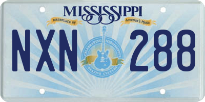 MS license plate NXN288