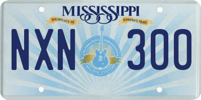 MS license plate NXN300