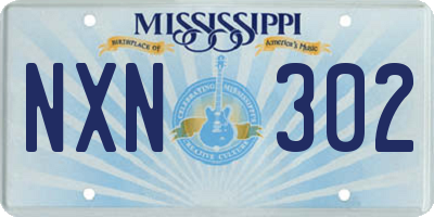 MS license plate NXN302