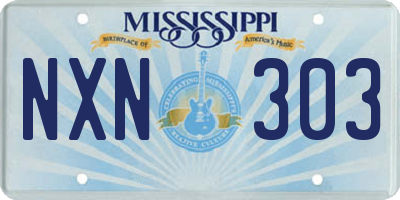 MS license plate NXN303