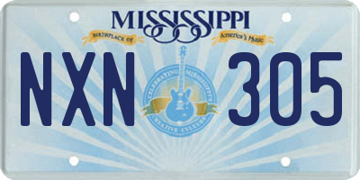 MS license plate NXN305