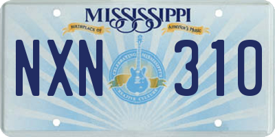 MS license plate NXN310