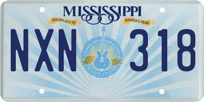 MS license plate NXN318