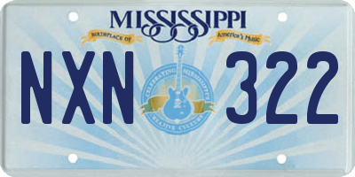 MS license plate NXN322
