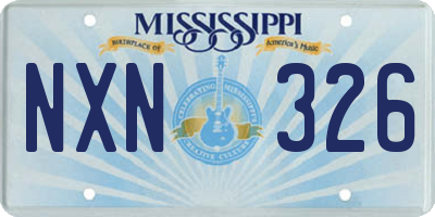 MS license plate NXN326