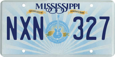 MS license plate NXN327