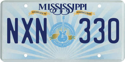 MS license plate NXN330
