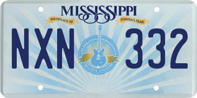 MS license plate NXN332