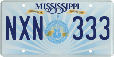 MS license plate NXN333