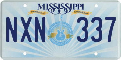 MS license plate NXN337