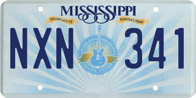 MS license plate NXN341