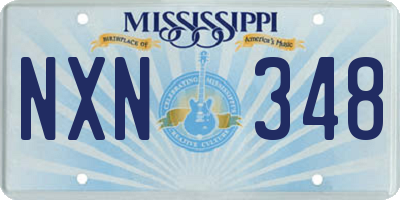 MS license plate NXN348