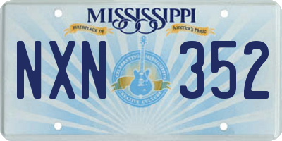 MS license plate NXN352