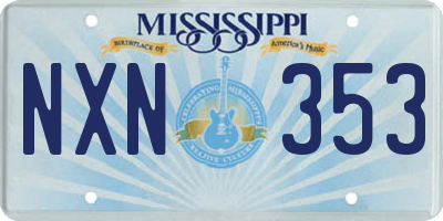 MS license plate NXN353