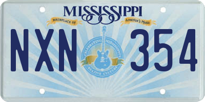 MS license plate NXN354