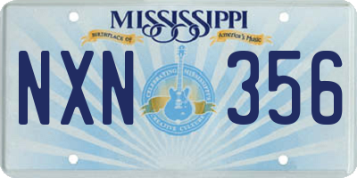 MS license plate NXN356