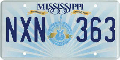 MS license plate NXN363