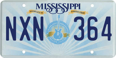 MS license plate NXN364
