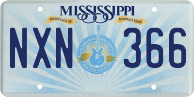 MS license plate NXN366
