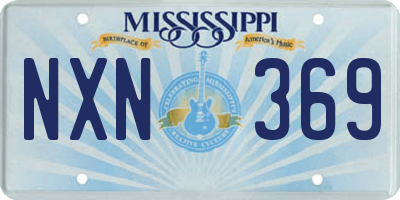 MS license plate NXN369