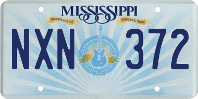 MS license plate NXN372