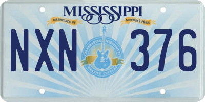 MS license plate NXN376