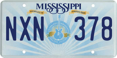 MS license plate NXN378