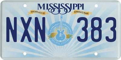 MS license plate NXN383