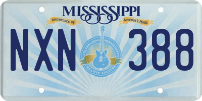 MS license plate NXN388