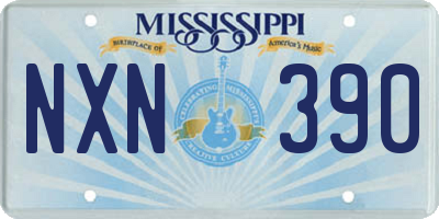 MS license plate NXN390