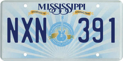 MS license plate NXN391