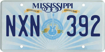 MS license plate NXN392