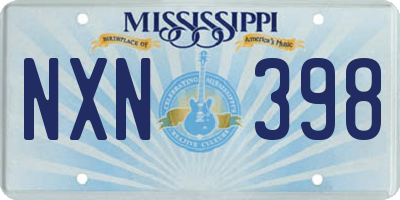 MS license plate NXN398