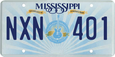 MS license plate NXN401