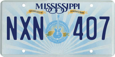 MS license plate NXN407