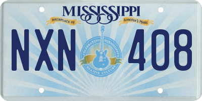 MS license plate NXN408