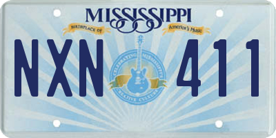 MS license plate NXN411