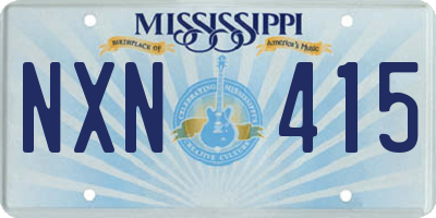 MS license plate NXN415