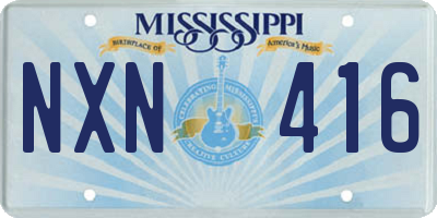MS license plate NXN416