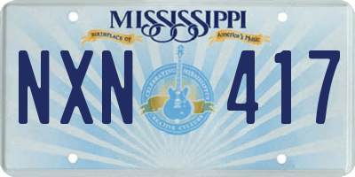 MS license plate NXN417