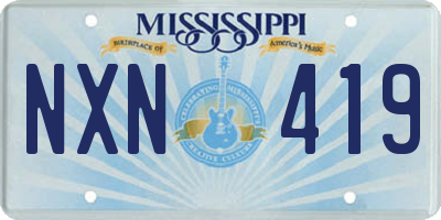 MS license plate NXN419