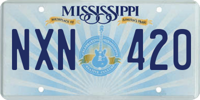 MS license plate NXN420