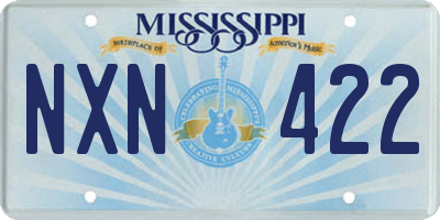 MS license plate NXN422