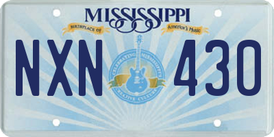 MS license plate NXN430