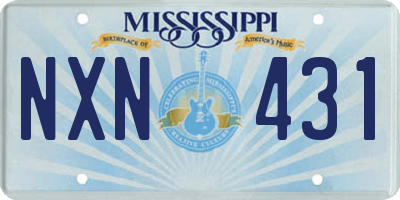 MS license plate NXN431